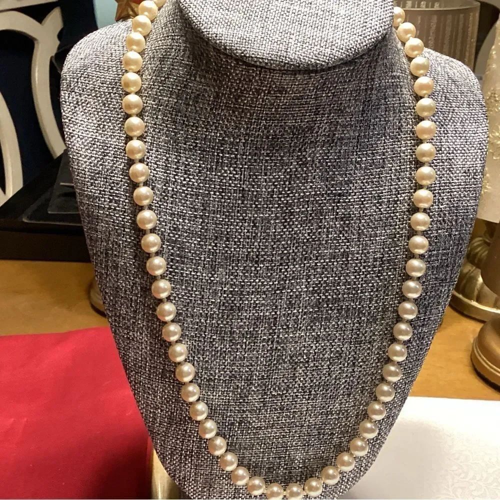 Elegant Faux Cream Pearl Strand Necklace - Timeless Style